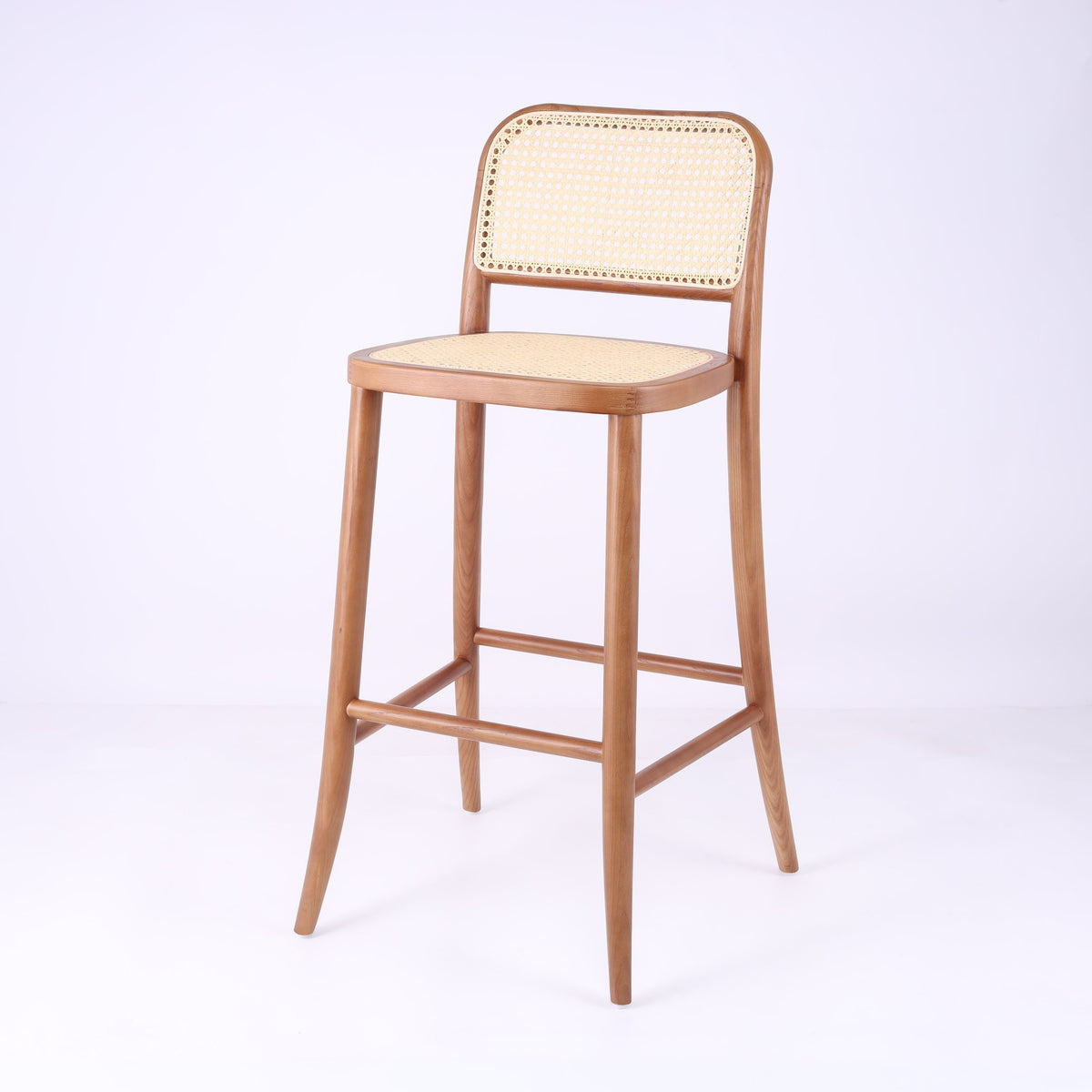 Tabouret Cadre Canné Clair