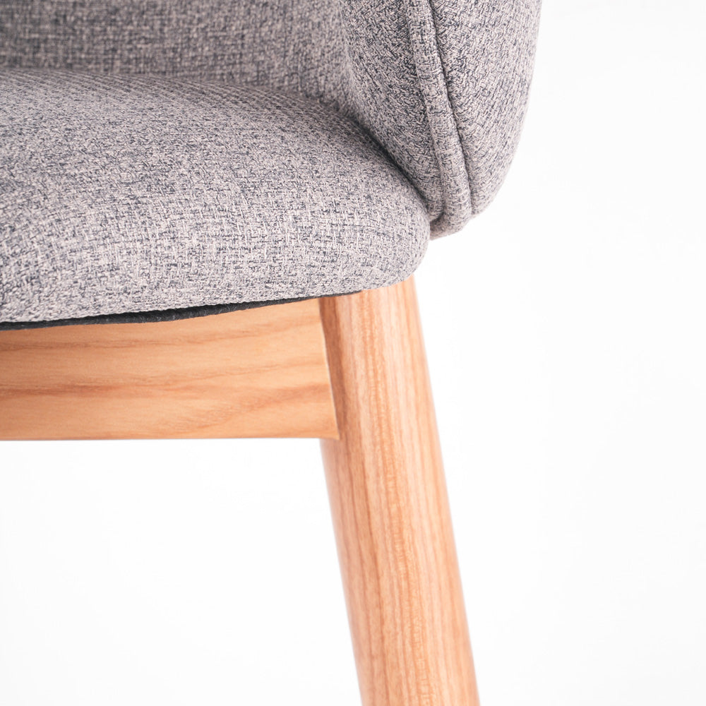 Tabouret Coquille Gris